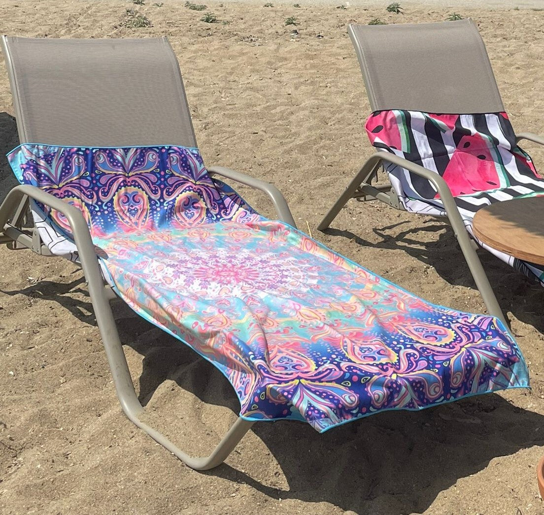 Large Beach Towel Microfibre with Bag - Quick Dry Sand Free Swimming Towels