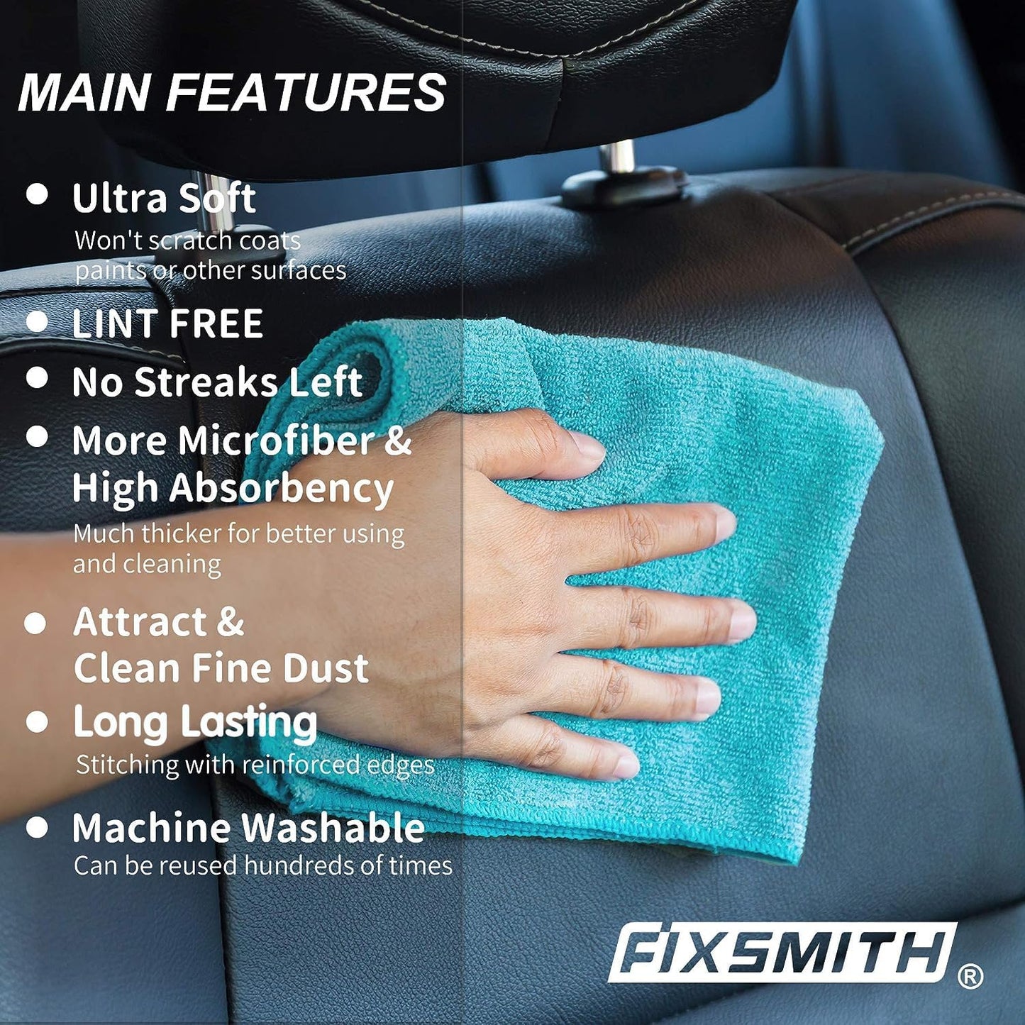 Microfibre Cloth- Pack of 50, Multifunctional Microfibre Towels,30X40Cm, Highly Absorbent Microfiber Duster Cloths for Kitchen, Lint-Free,Streak-Free Cleaning Cloths for Car