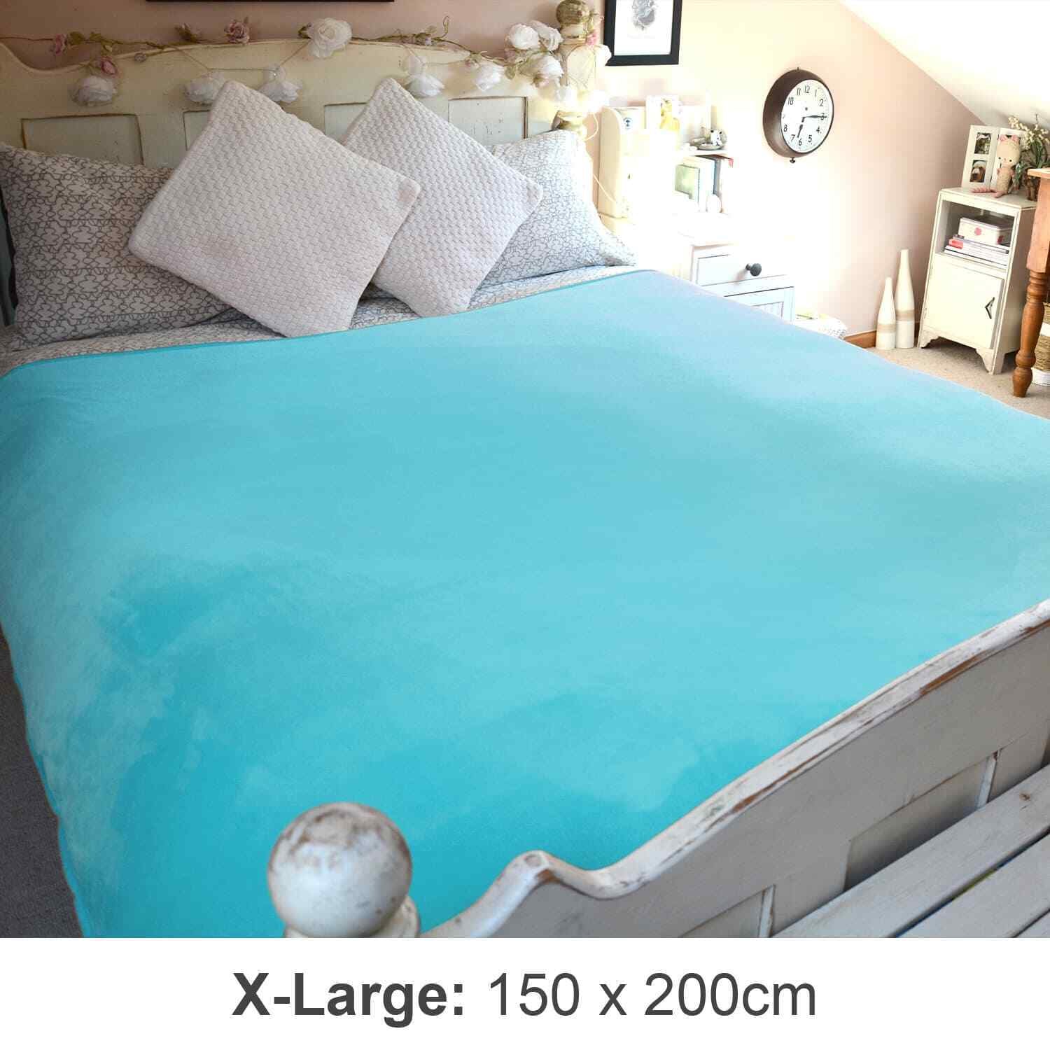 Large Blanket Fleece Throw Sofa Bed Luxury Soft Warm for Winter Single Double UK