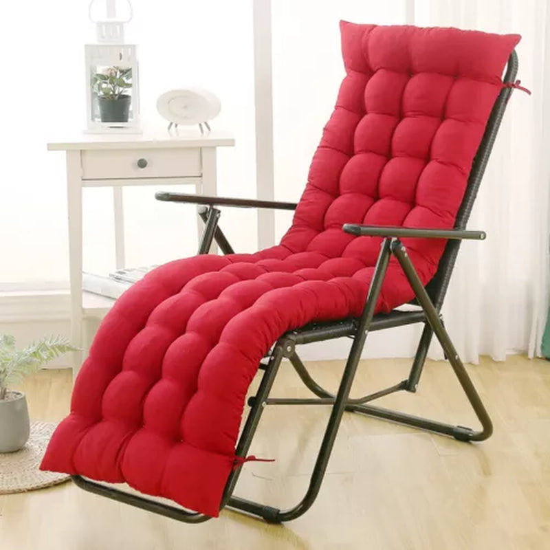 Comfort Cotton Cushion Cover Sun Lounger Recliner Deck Chair Garden Seat Pad UK