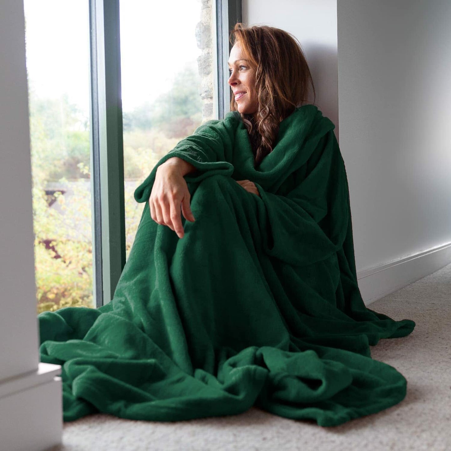 Genuine Snug Rug DELUXE ™ ADULT Cosy Warm SLEEVED Arms Blanket Fleece Official