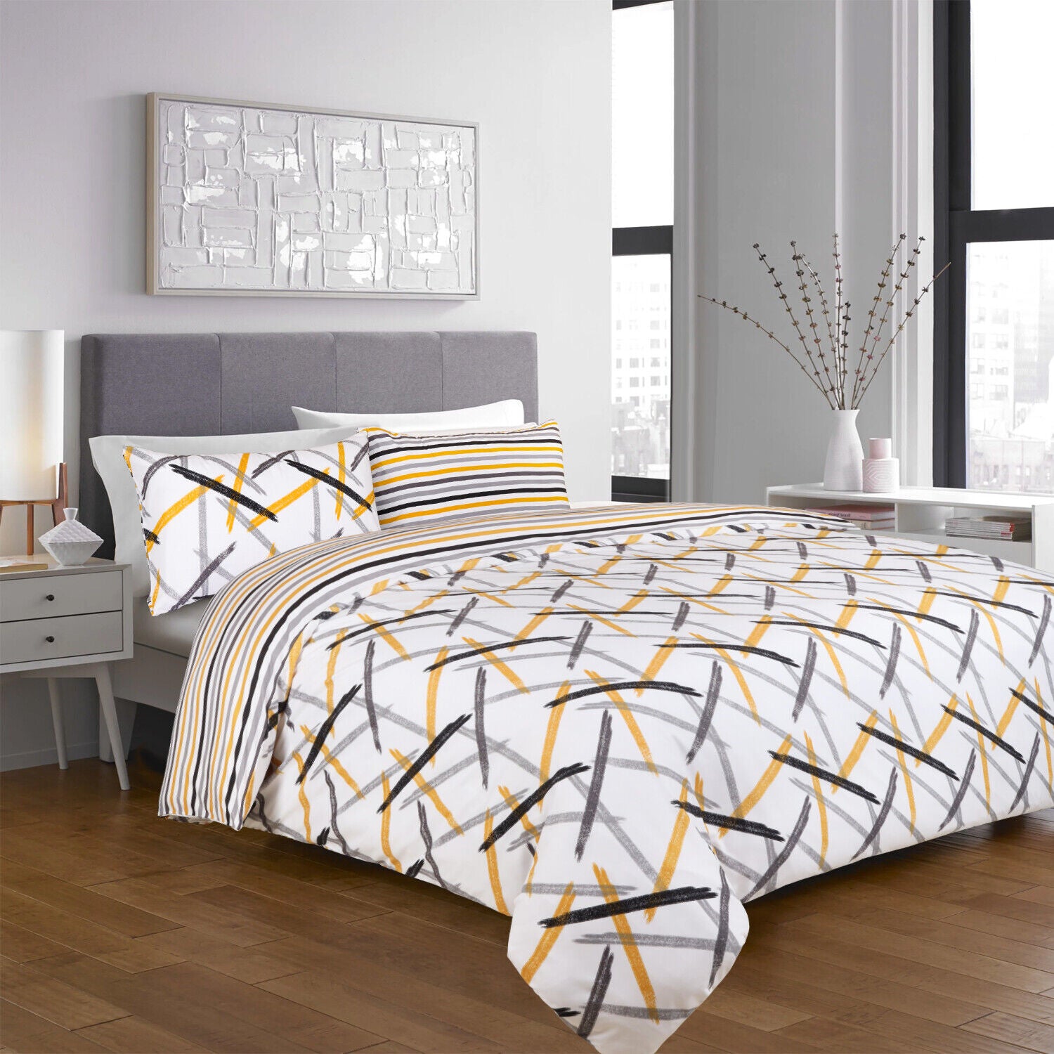 Luxury Reversible Duvet Cover Quilt Cover Bedding Set Single Double King Size