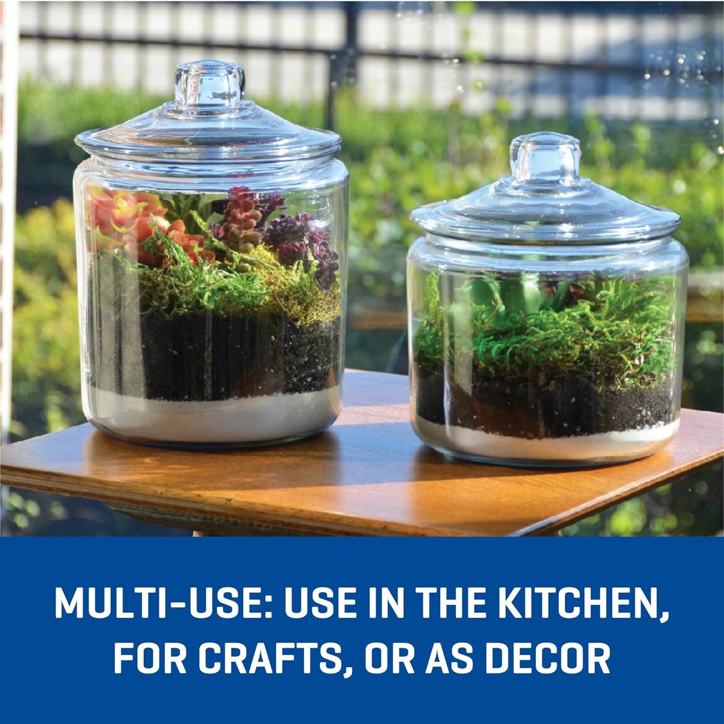 Heritage Hill 1 Gallon Glass Jar with Lid, Set of 2