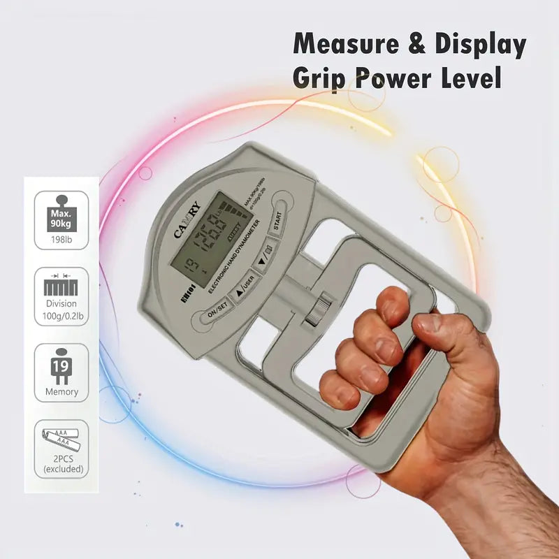 Camry Digital Hand Grip Strength Tester (198lb/90kg)