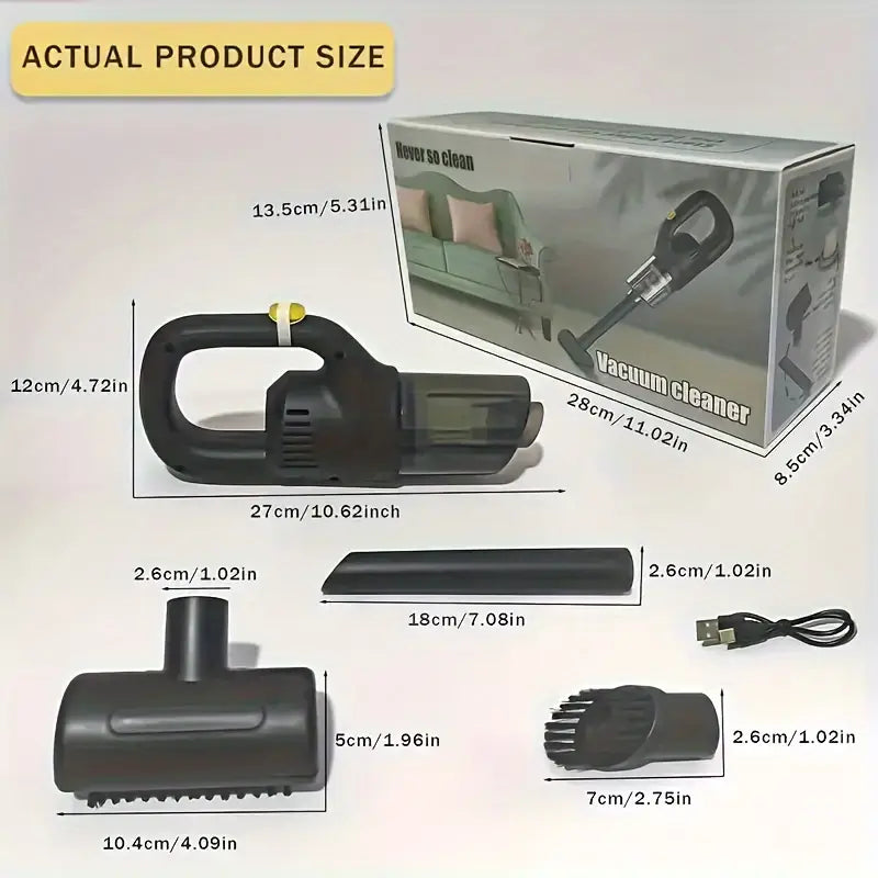 High-Suction Cordless Handheld Vacuum Cleaner – Rechargeable