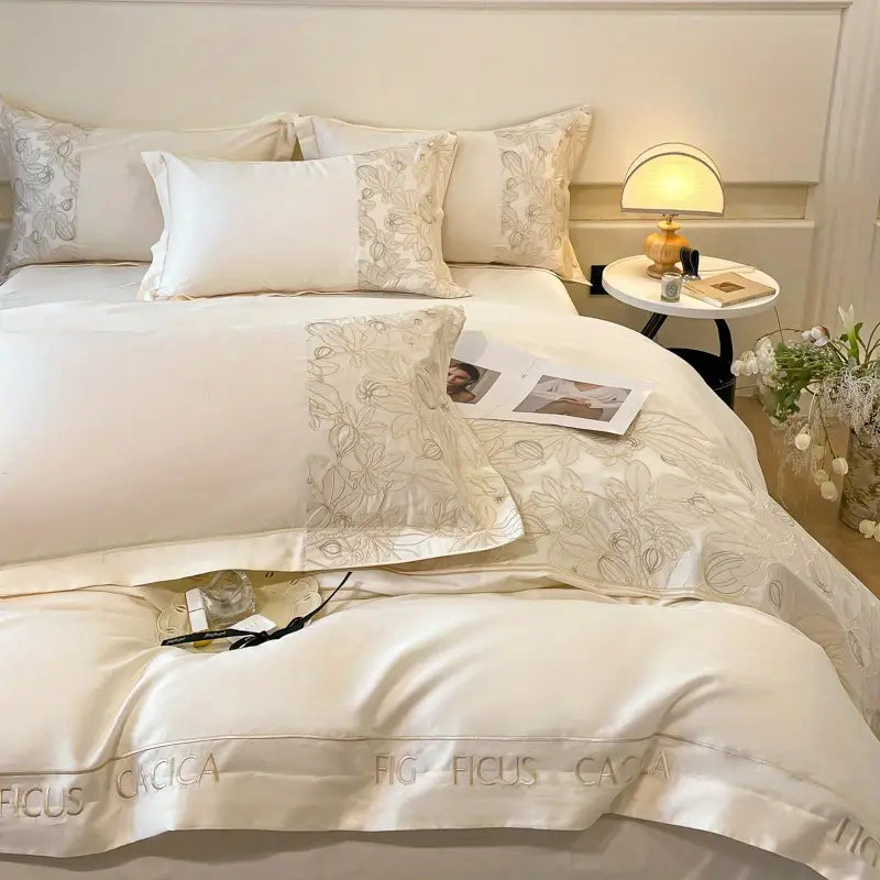 Milk White Fig Water 4-Piece Bedding Set