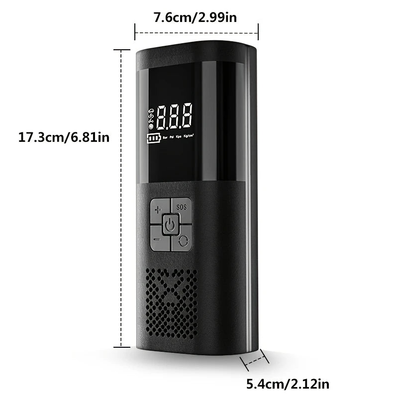 Portable 150PSI Air Compressor Tire Inflator with LED Light & Tire Pressure Gauge