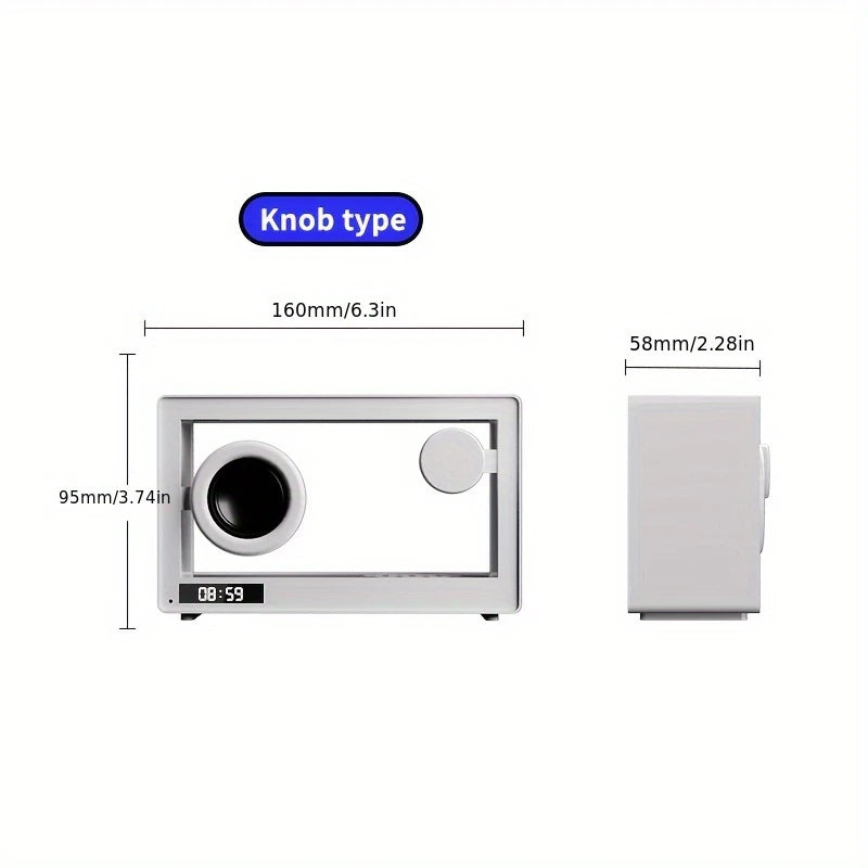 Transparent Glass 5.1 Wireless Speaker with Digital Clock, Ambient Light & SD Card Playback