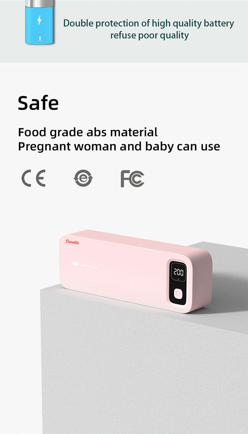 Caredite 2023 Toothbrush Sterilizer Holder with New Multi Colors, Fast Drying Professional Home Toothbrush Sterilizer Protect Your Family Oral Health Bathroom Wall-Mounted Adjustable