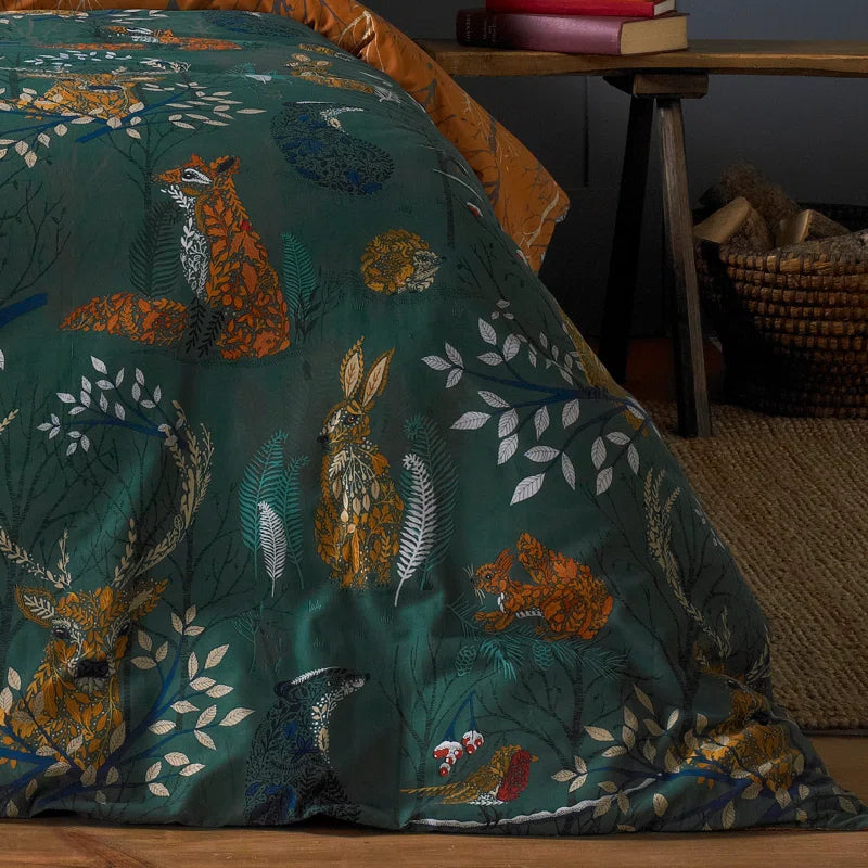 Cotton Blend, Polyester Animal Print Duvet Cover Set with Pillowcases