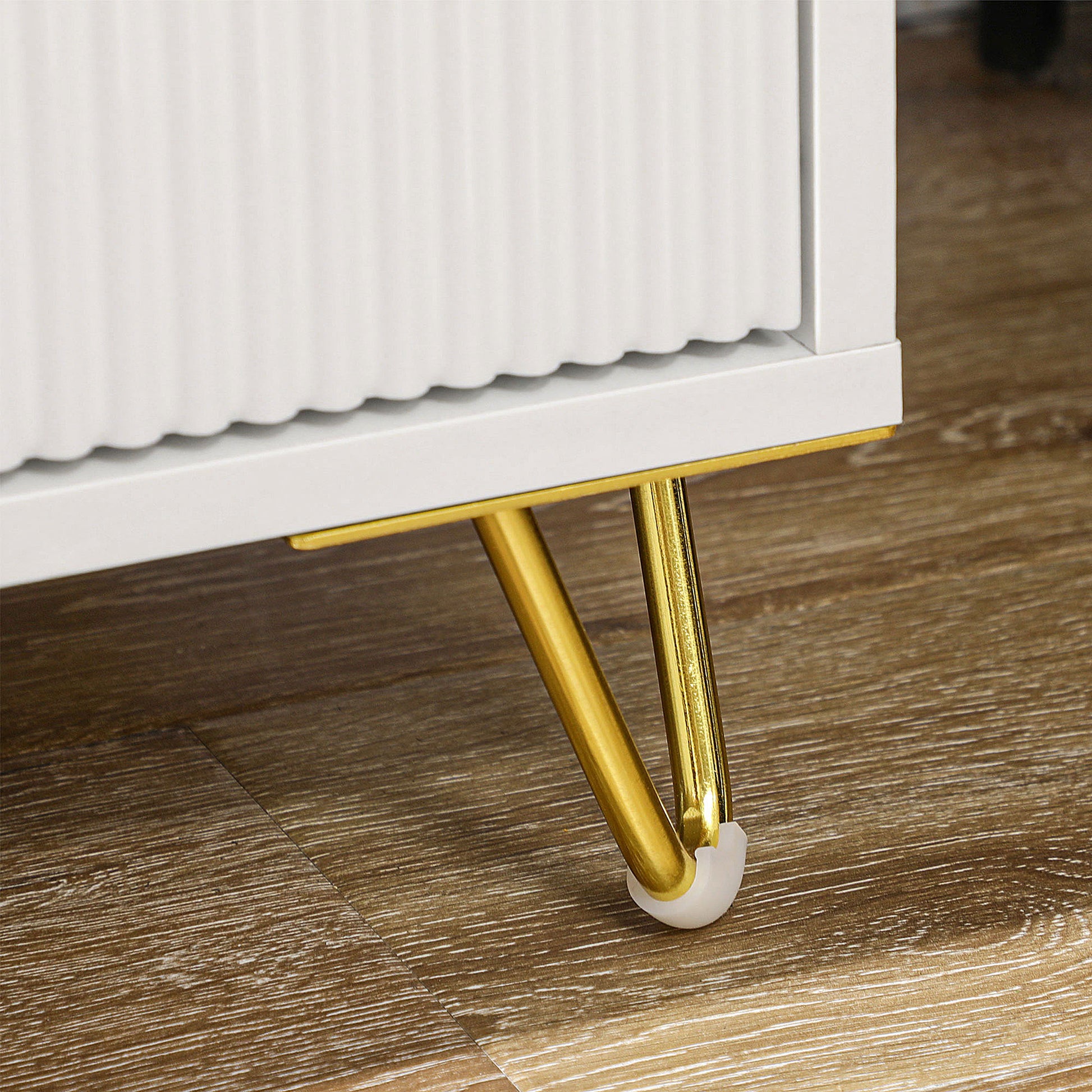 Small Chest of Drawers, Dresser with Handles Living Room White