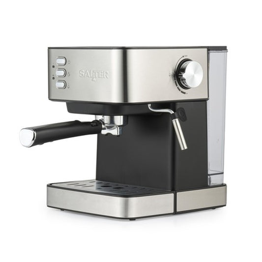Salter Manual Espresso Machine with Milk Frother for Ground Coffee 1.6L Capacity