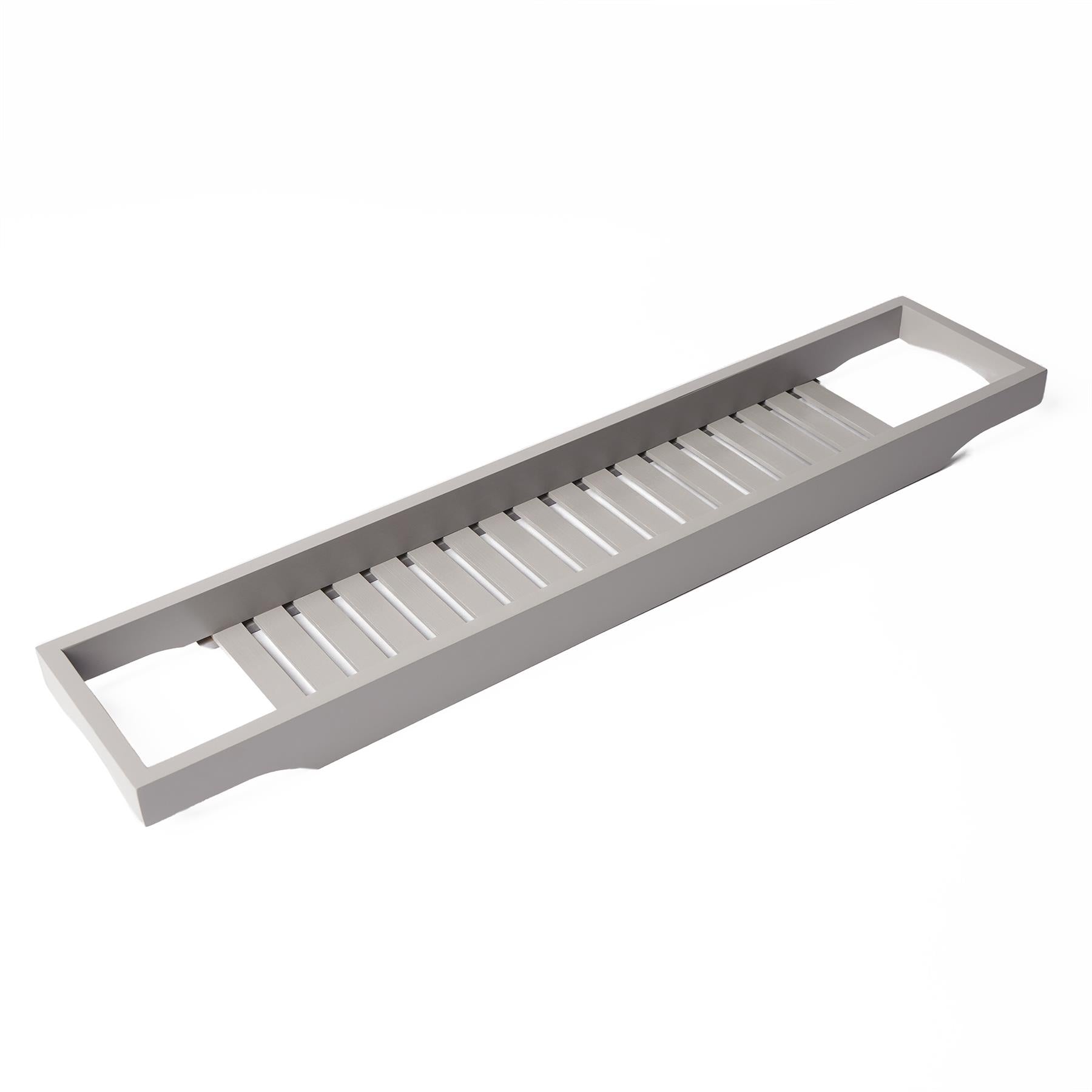 OHS Wooden Bath Tub Rack Storage Bathroom Caddy Shelf Tray Soap Holder Tidy Unit