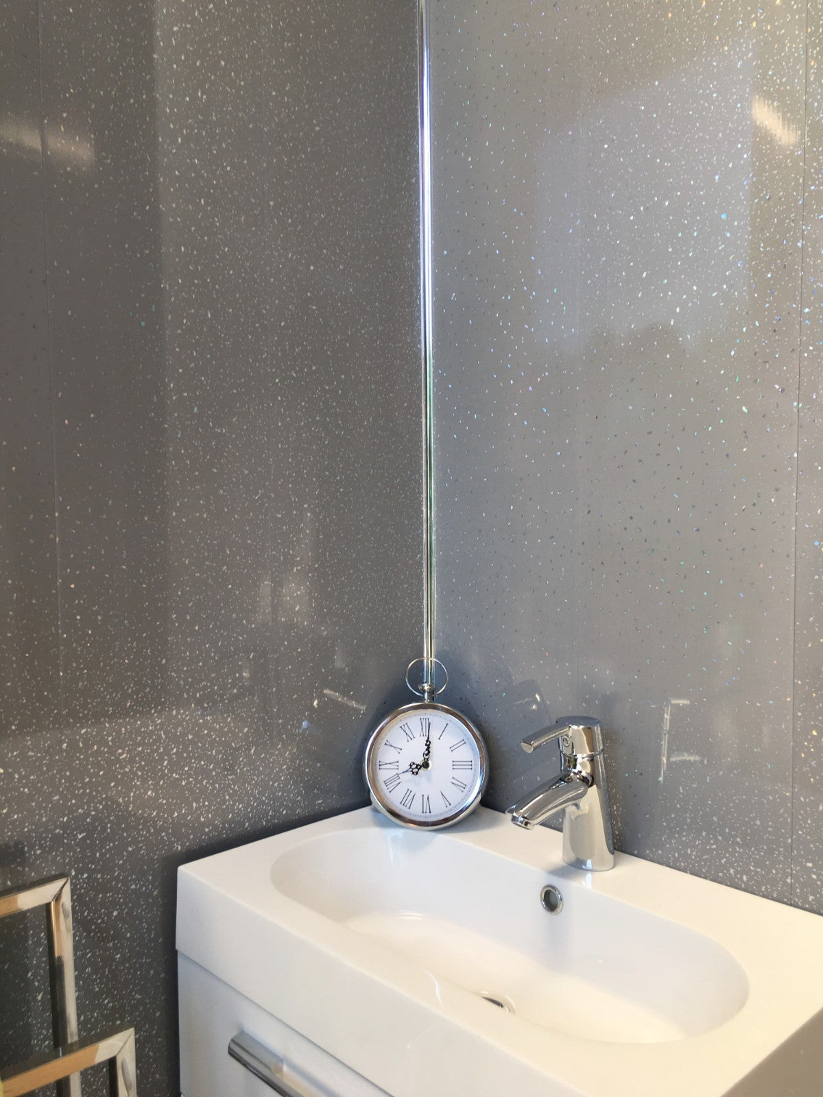 10 White Black Grey Sparkle & Marble Shower Wall Panels PVC Bathroom Cladding