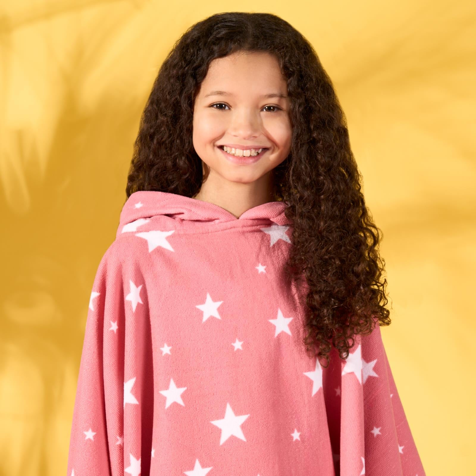 Kids Poncho Beach Towel Hooded Quick Dry Microfibre Holiday Swimming Absorbent