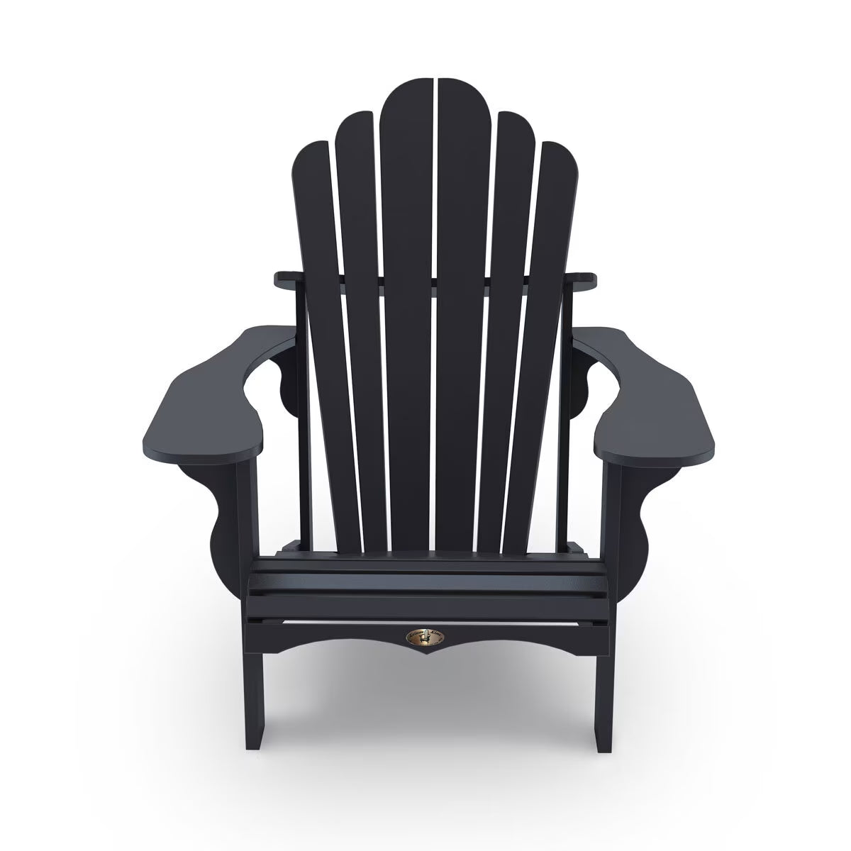 Adirondack Faux Wood Garden Chair in Black