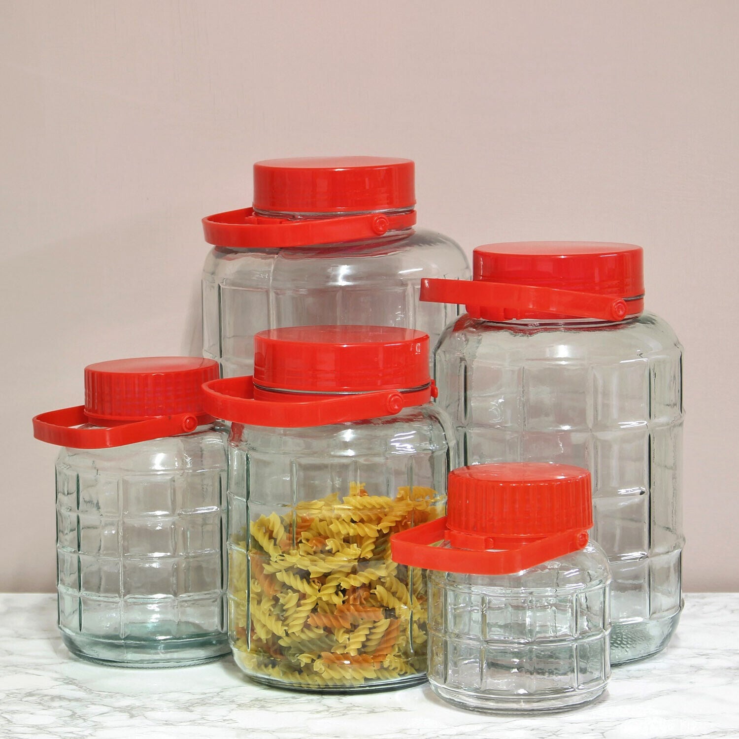 Large Glass Pickle Preserve Jars Airtight Storage Beverage Food Containers Jar