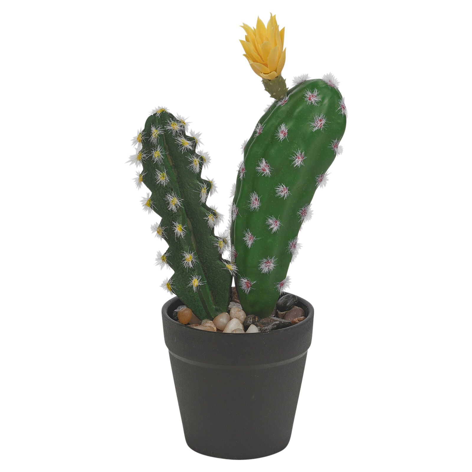 Artificial Cactus in Pot 25Cm Faux House Plant Fake Tropical Succulent Plants