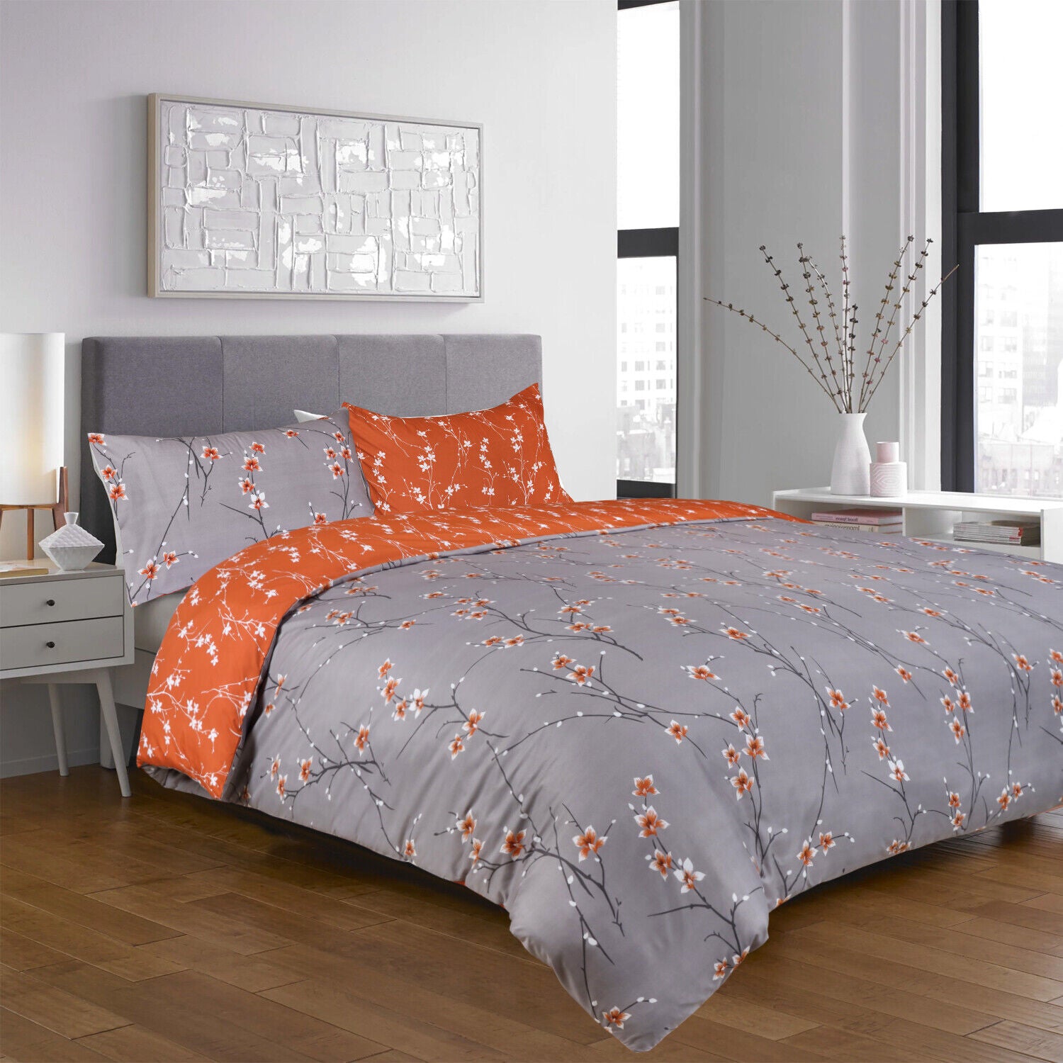 Luxury Reversible Duvet Cover Quilt Cover Bedding Set Single Double King Size