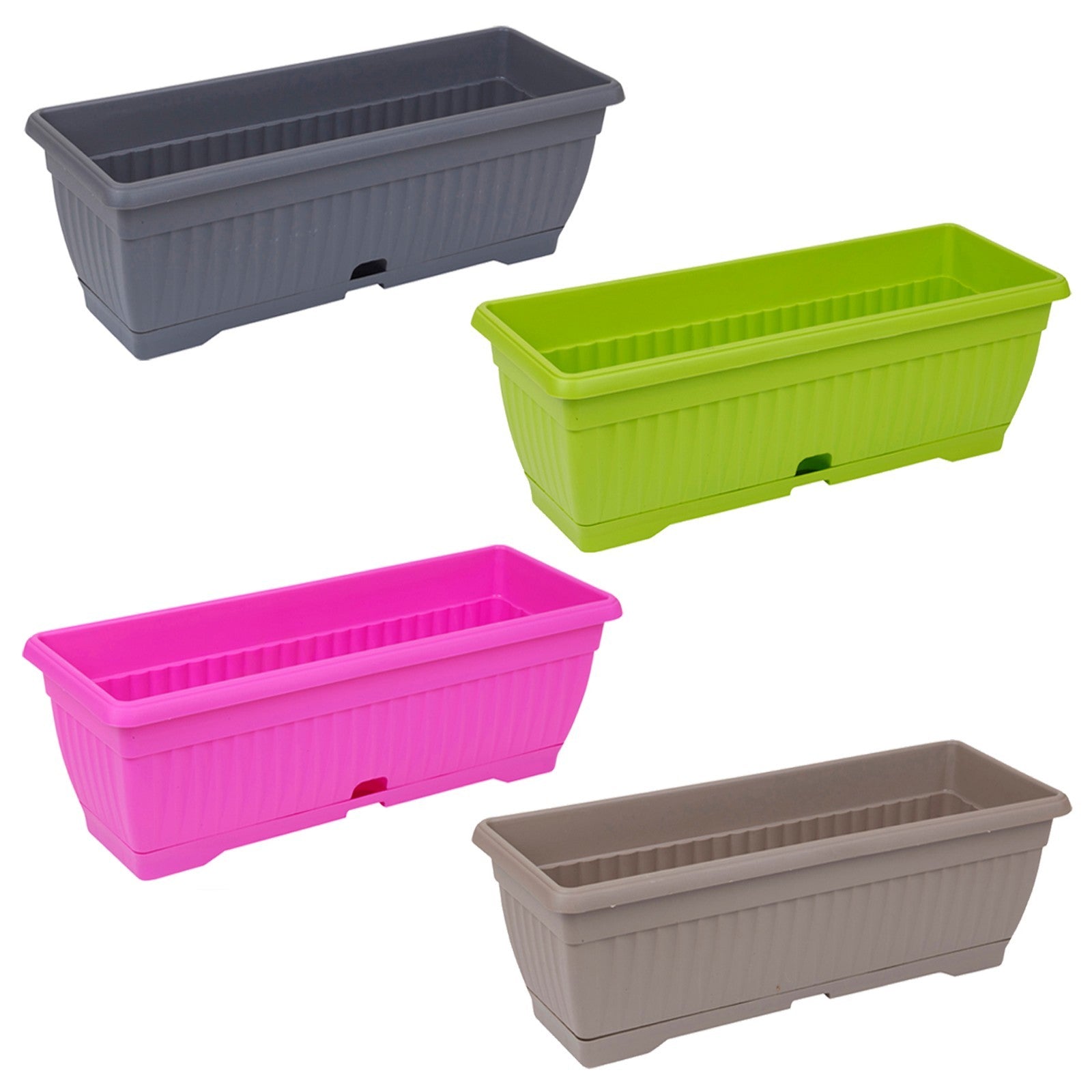 Assorted Large Plastic Plant Flower Pot Garden Holder Planter Herb Bush Ornament