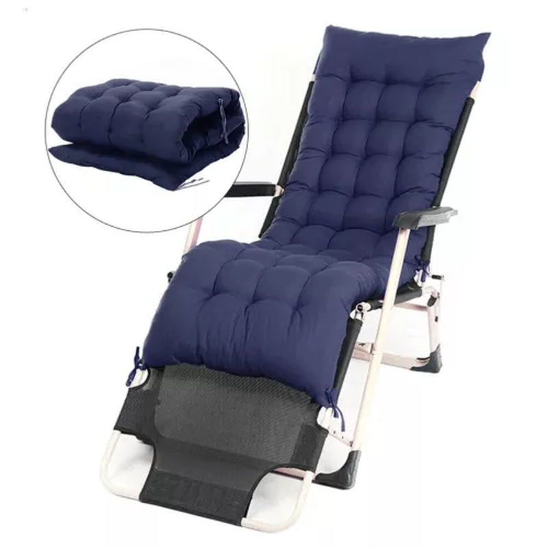 Comfort Cotton Cushion Cover Sun Lounger Recliner Deck Chair Garden Seat Pad UK