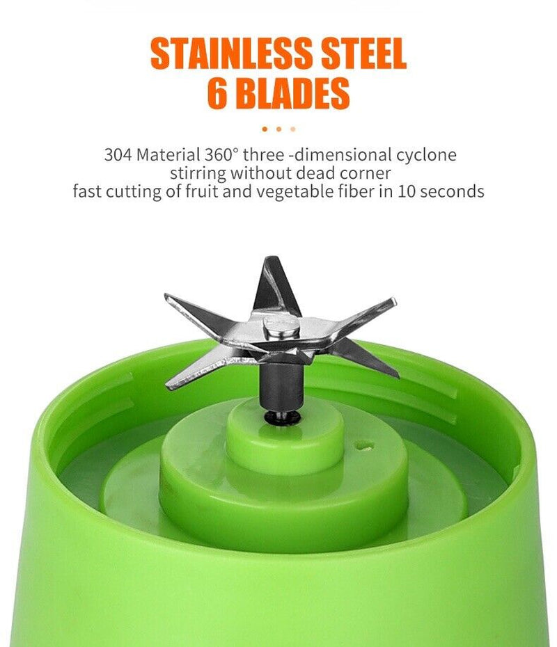 Portable Electric Blender Juicer Fruit Blender Maker Milk Shaker Upgraded