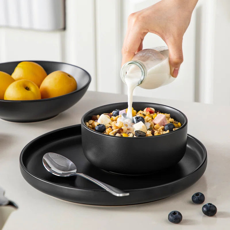 24 Piece Stoneware Dinnerware Set - Service for 6