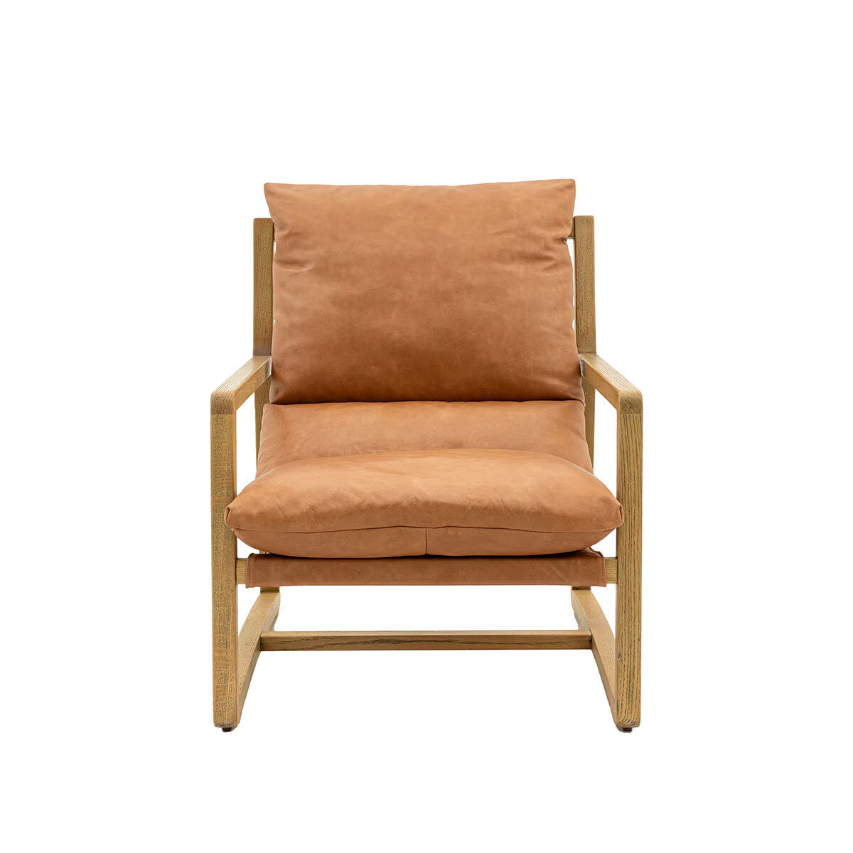 Burela Vintage Brown Leather Lounge Chair