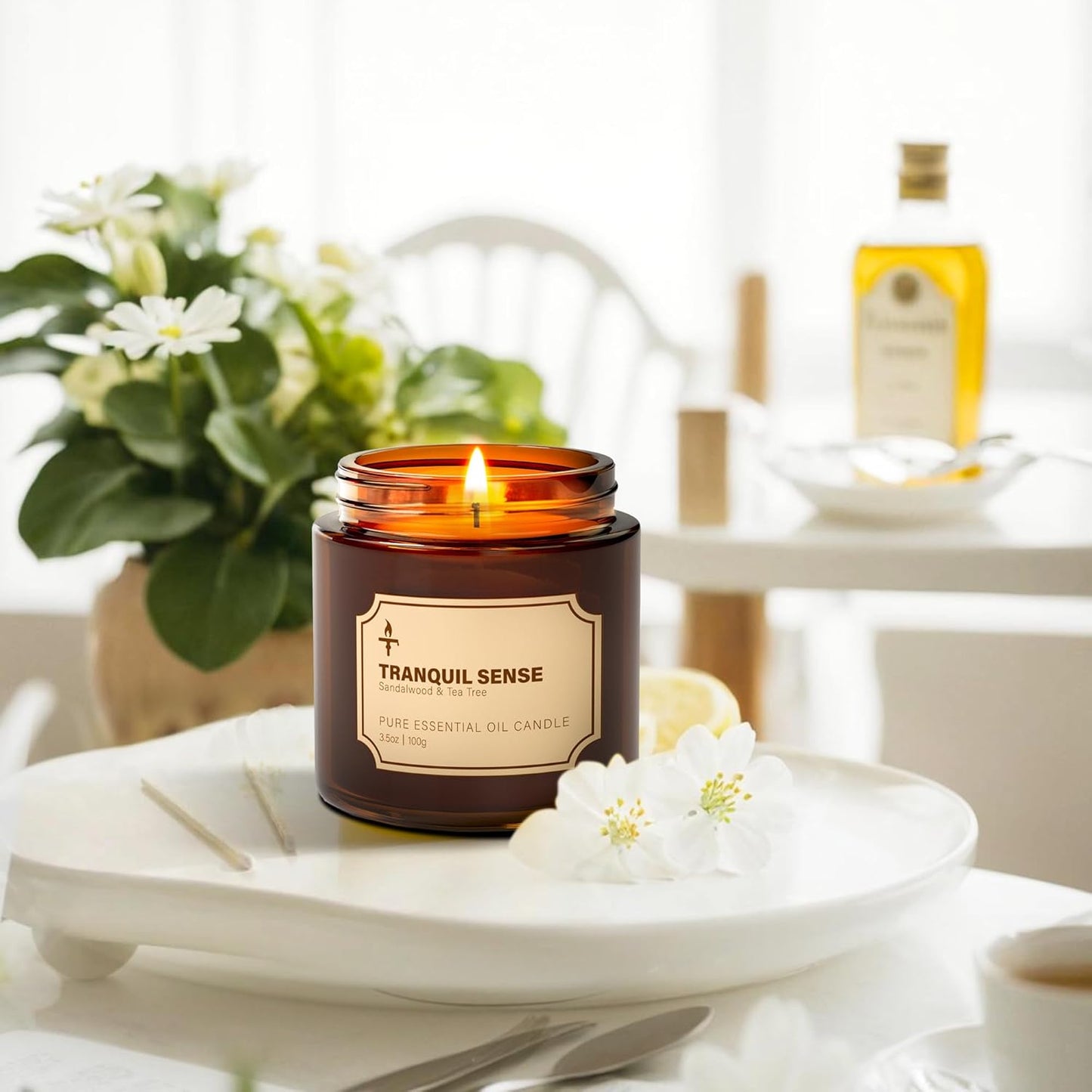 Scented Candles for Living Room, 2 Pack 3.5Oz Soy Wax Candles for Home Scented, Deep Cleanse & Tranquil Sense Aromatherapy Candle Gift Set, Relaxation Gifts for Women