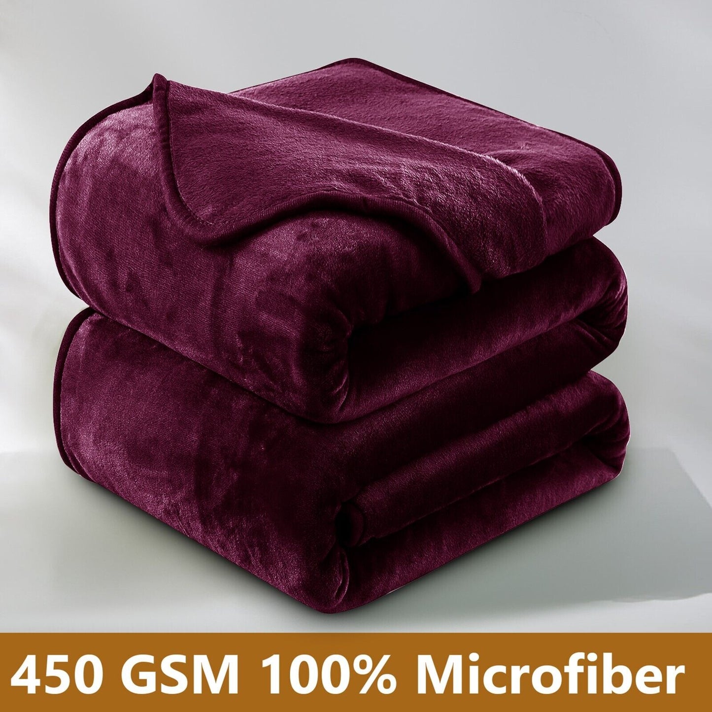 Large Fleece Blanket Throw Reversible Soft Warm Bed Sofa Blanket Double & King