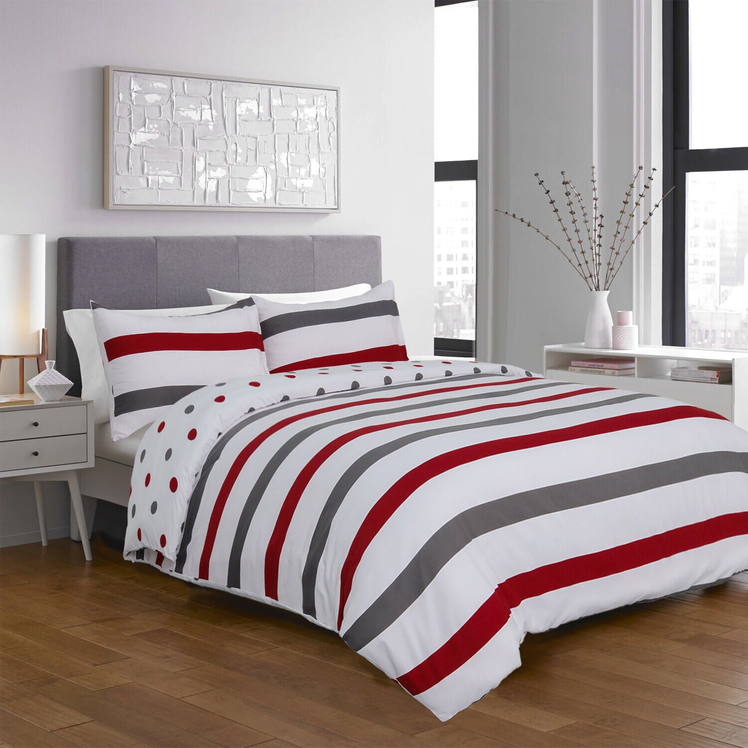 Luxury Reversible Duvet Cover Quilt Cover Bedding Set Single Double King Size