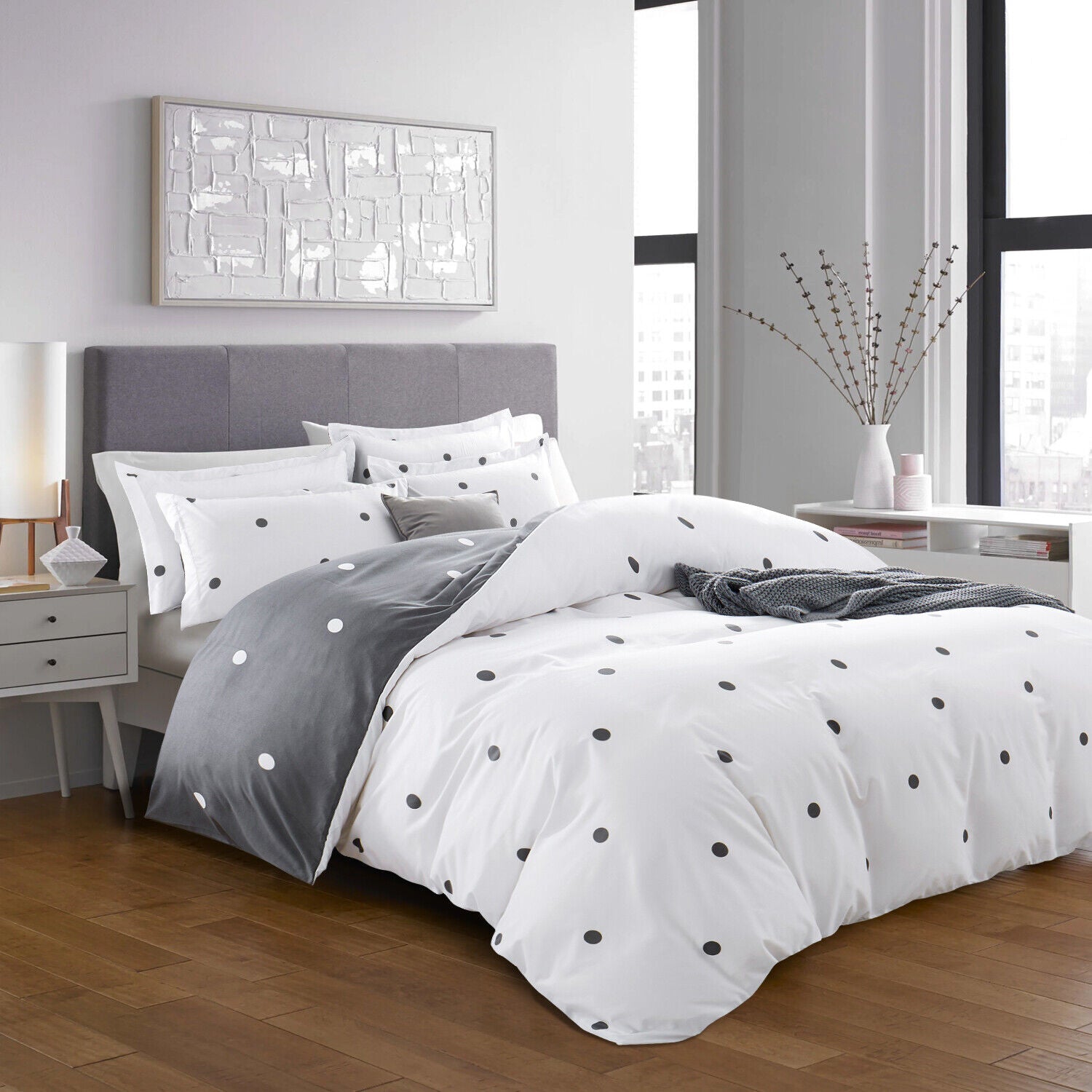 Luxury Reversible Duvet Cover Quilt Cover Bedding Set Single Double King Size