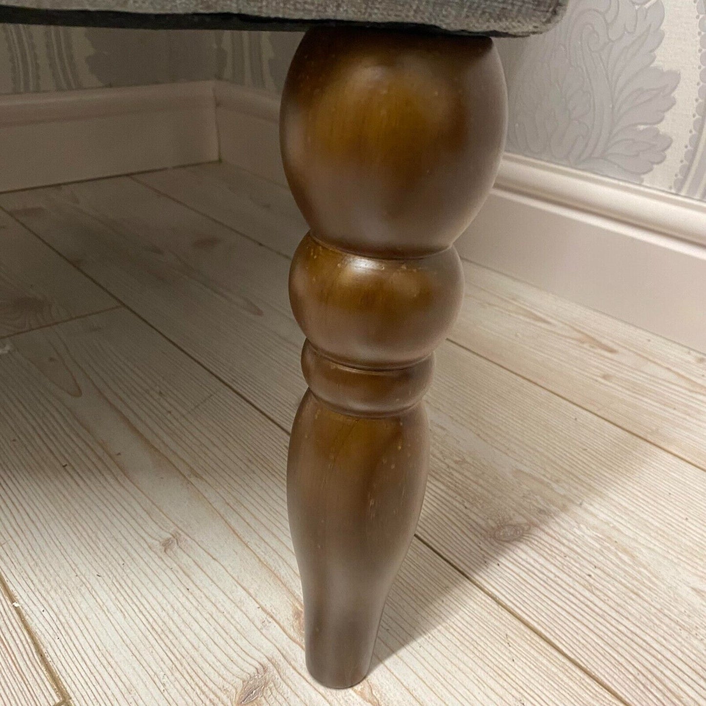 Durable Grey Linen Tub Barrel/Dining Armchair - Stylish Padded Chair for Bedroom