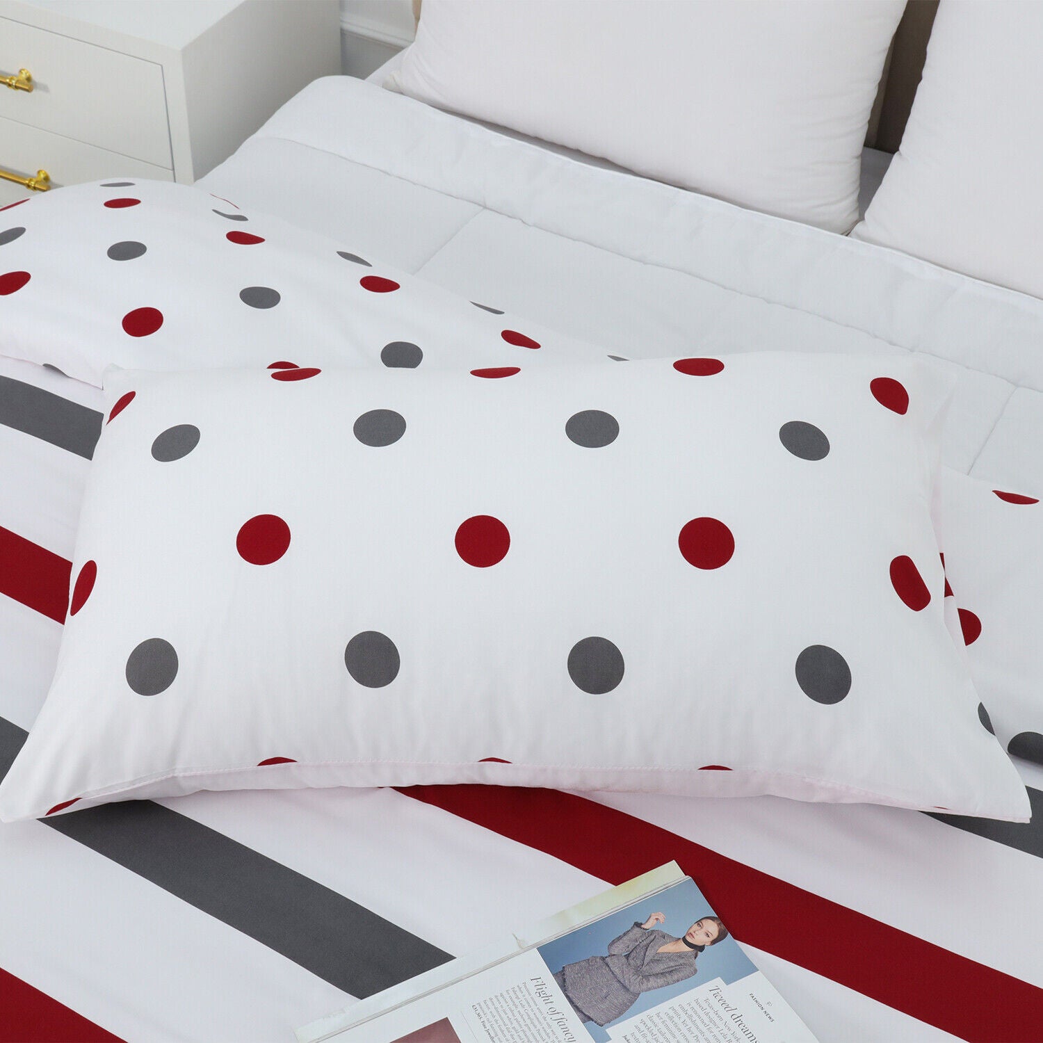 Luxury Reversible Duvet Cover Quilt Cover Bedding Set Single Double King Size