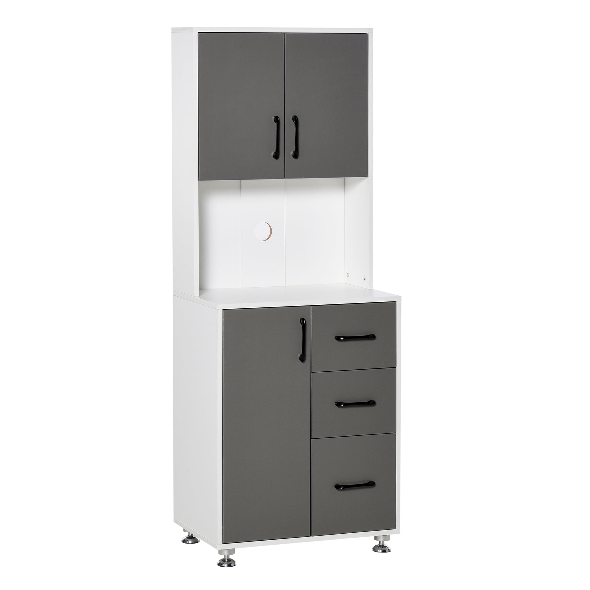 Modern Kitchen Cupboard with Storage Cabinets, 3 Drawers for Living Room