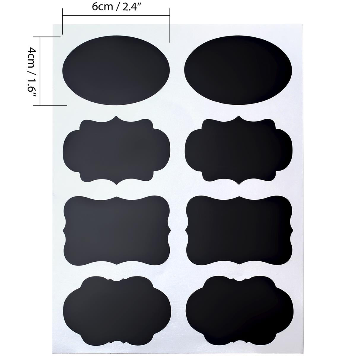 200 Reusable Chalkboard Labels Removable Blackboard Stickers Name Bottles Jars