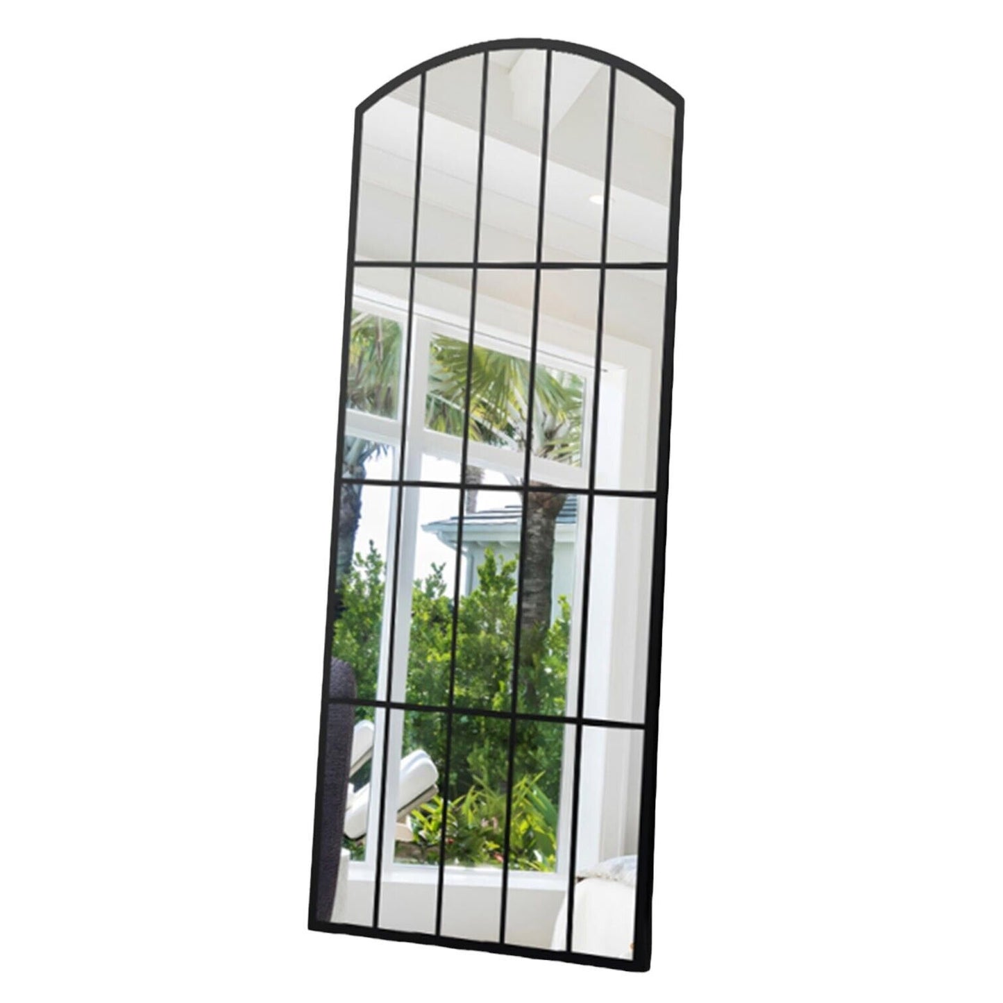 Framed Arched Mirror Wall Mounted Cast Iron Large Mirror Indoor Outdoor Garden