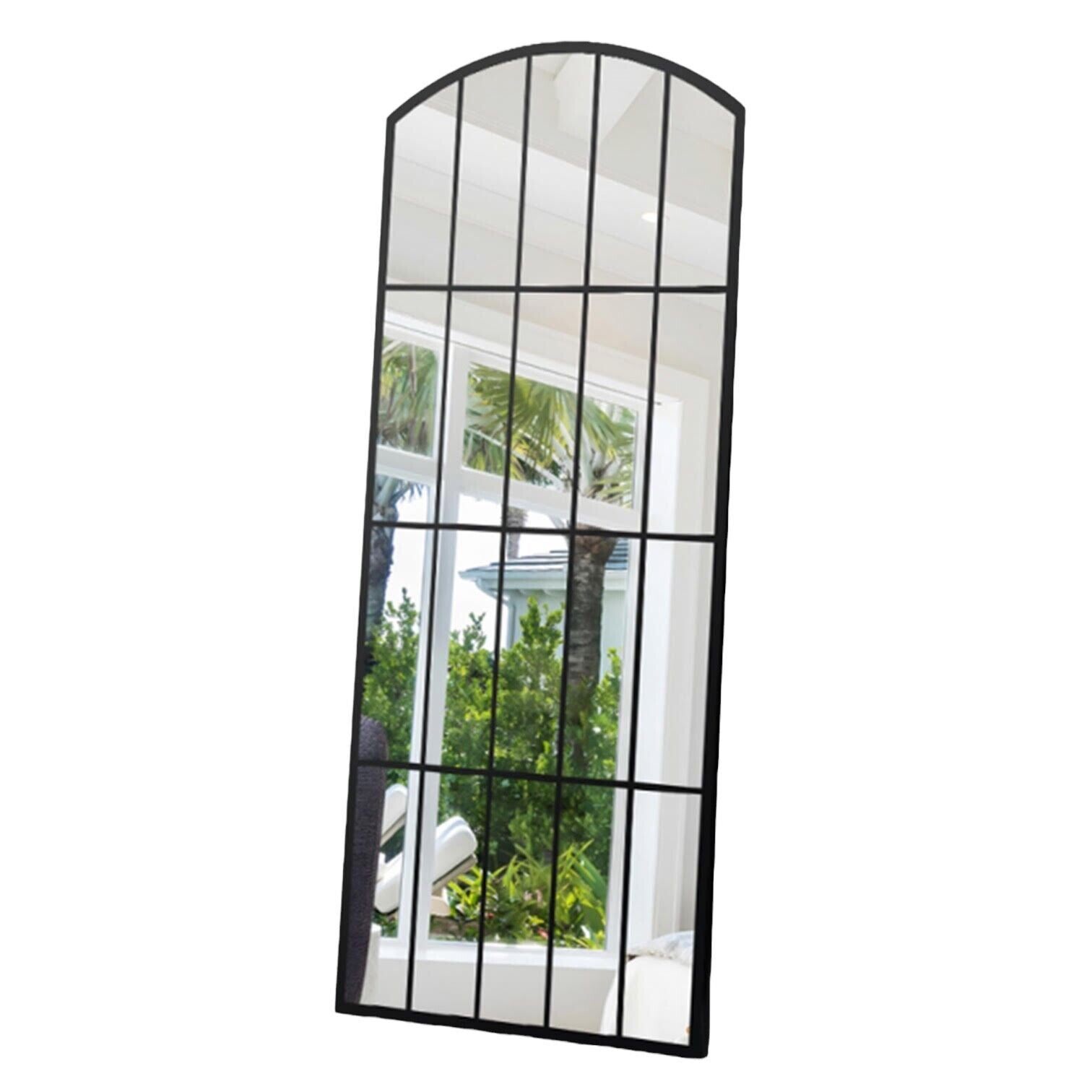 Framed Arched Mirror Wall Mounted Cast Iron Large Mirror Indoor Outdoor Garden