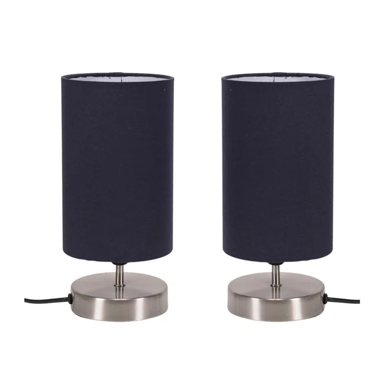 Romica Pair of Touch Table Lamps with Fabric Shades