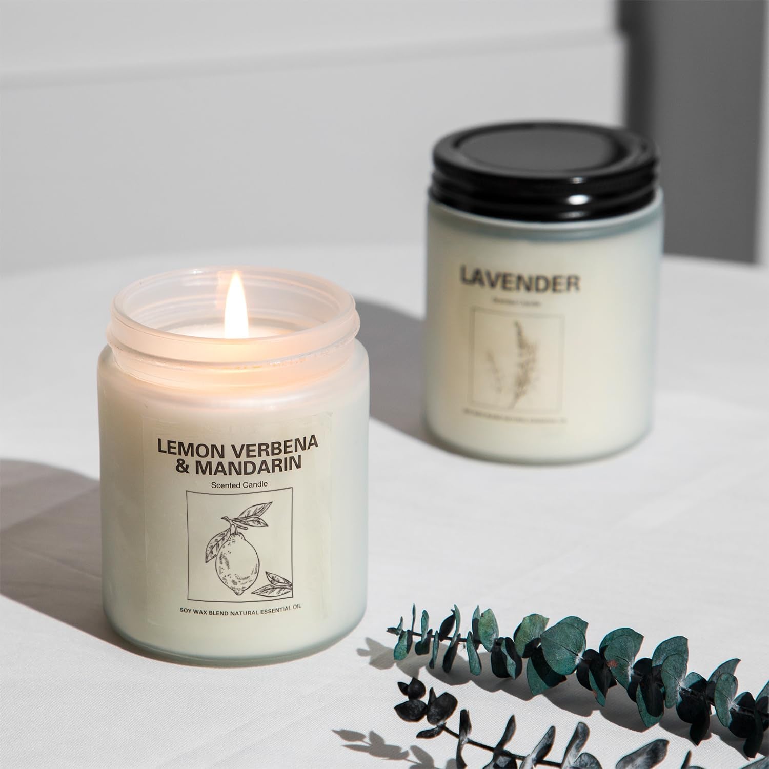 Candles | Candles for Home Scented | 2 Pack 7.1Oz Natural Soy Wax Aromatherapy Candles | over 120 Hours of Burn Time | Christmas Scented Candles Gifts Sets for Women | Apple Cinnamon Candles