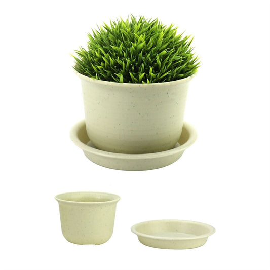 Plastic Plant Pots Set of 10 Medium Indoor & Outdoor Flower Pots | Pukkr