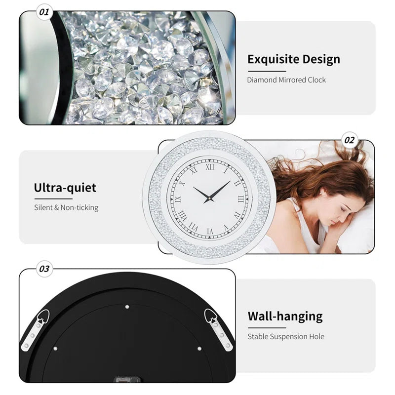 Annwyn Glass Wall Clock
