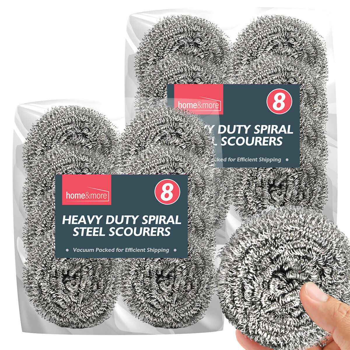 16-32 Stainless Steel Scourers Heavy Duty Kitchen Wire Pan Pads Washing Cleaning