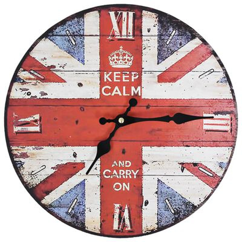 Vintage Wall Clock Colourful 30 Cm