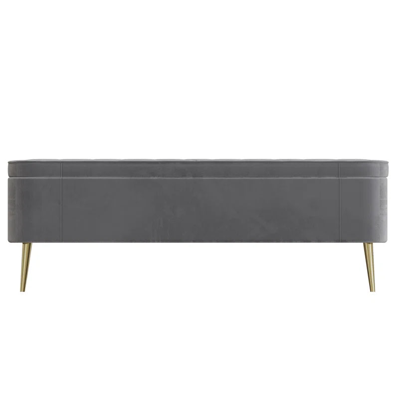 Analissa Velvet Upholstered Storage Bench