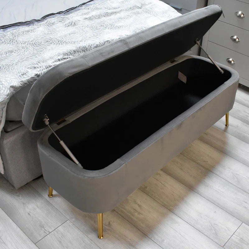 Analissa Velvet Upholstered Storage Bench