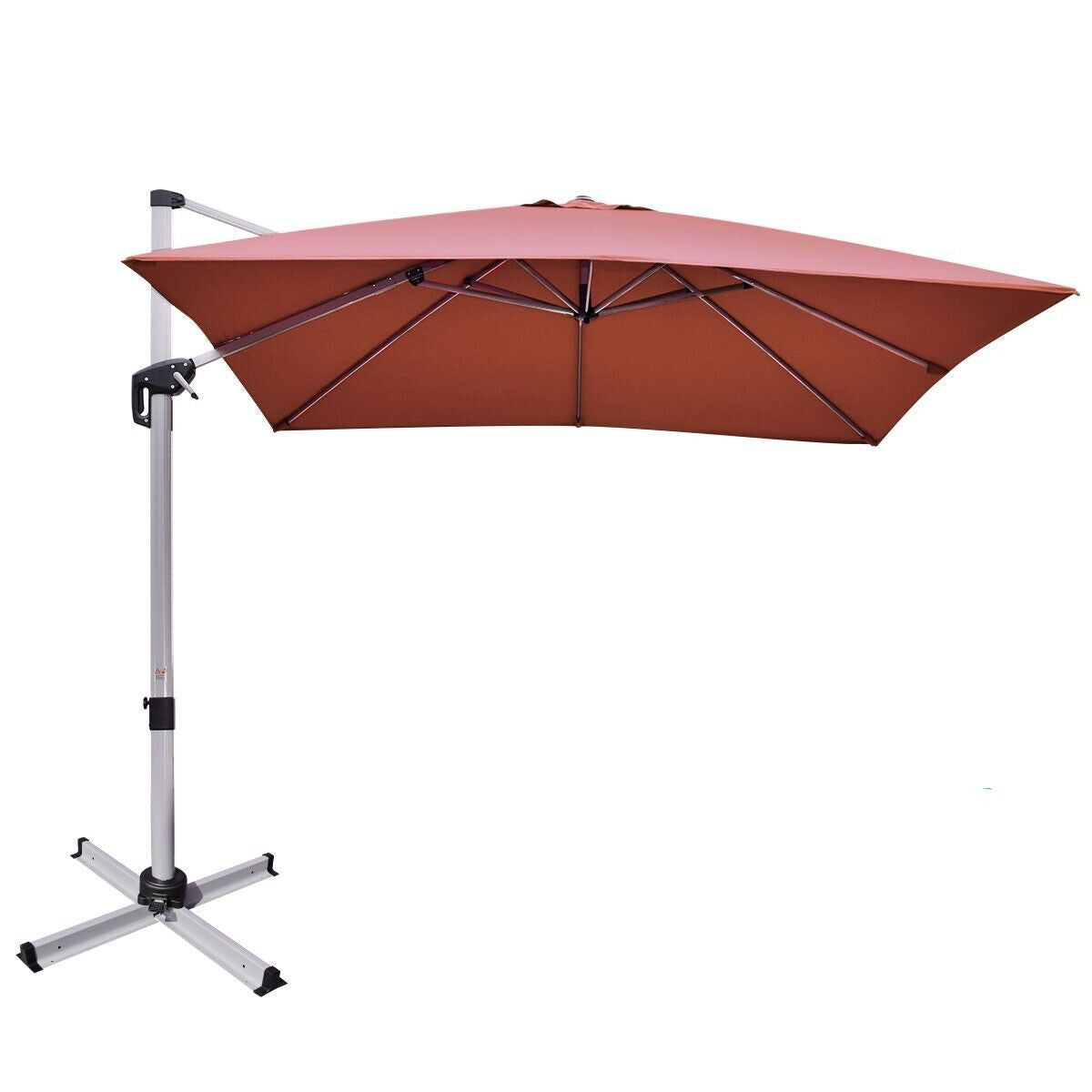 3M Cantilever Garden Parasol with Tilted Design and 360° Rotation