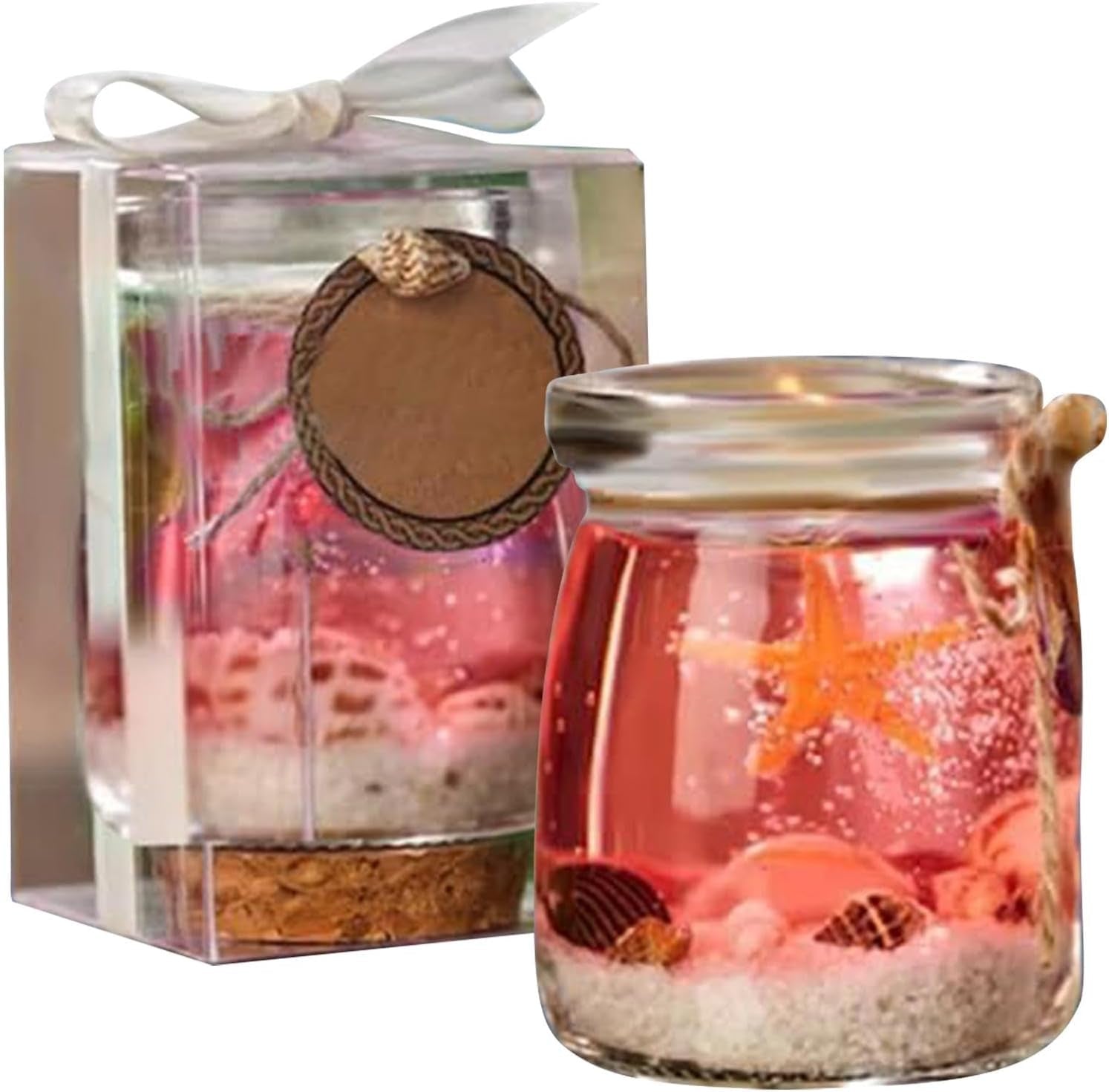 Aromatherapy Candles, Sea Theme Gel Candle, Home Air Freshener, Aromatherapy Jar Candles for Creating Relaxing Ambience