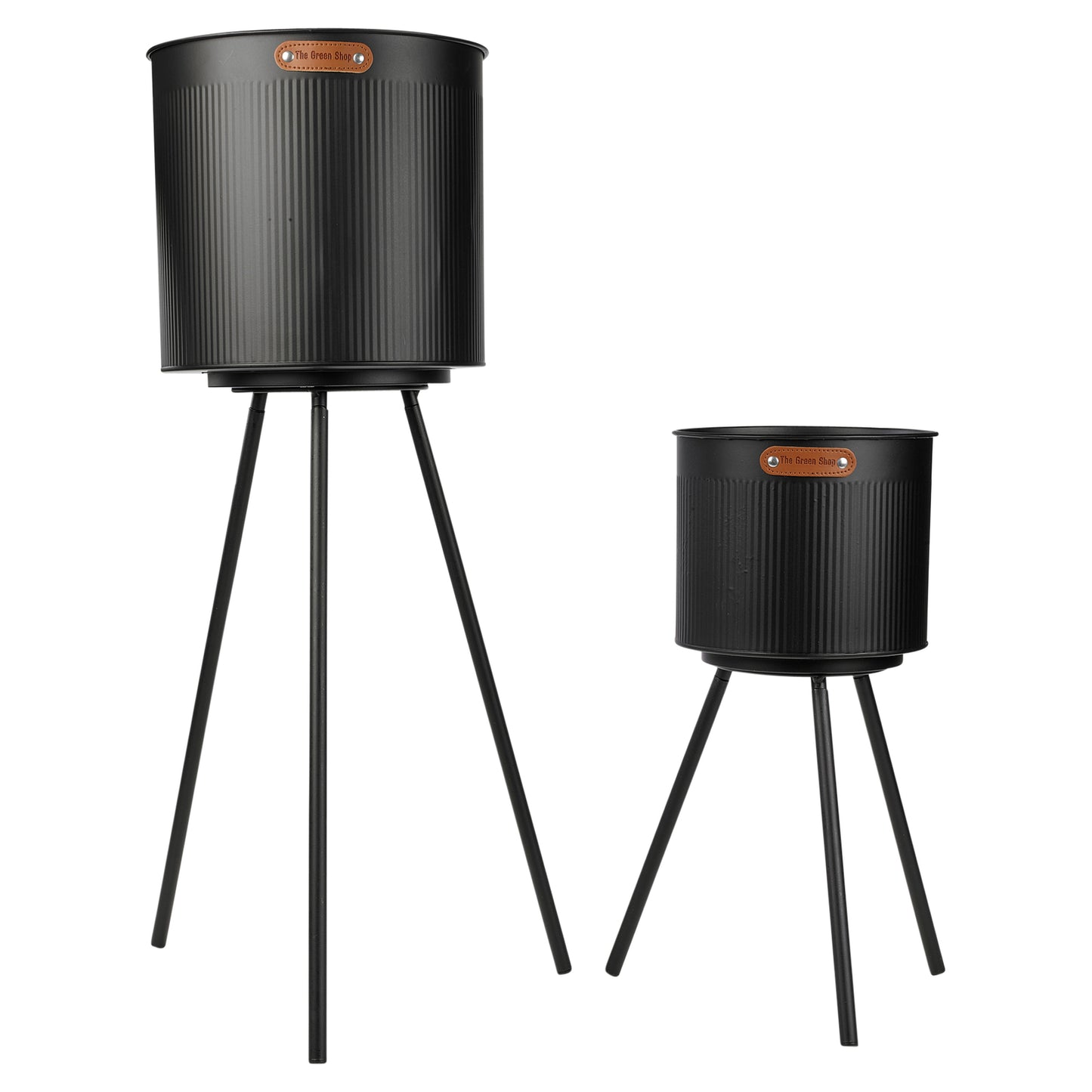 Outdoor Garden Patio Décor Metal Flower Pot Set Planter Raised on Legs