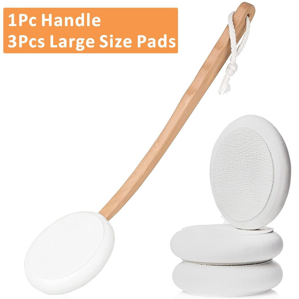 Long Handle Cream Lotion Applicator Body Massager Scrubber SPA Bath Shower Brush